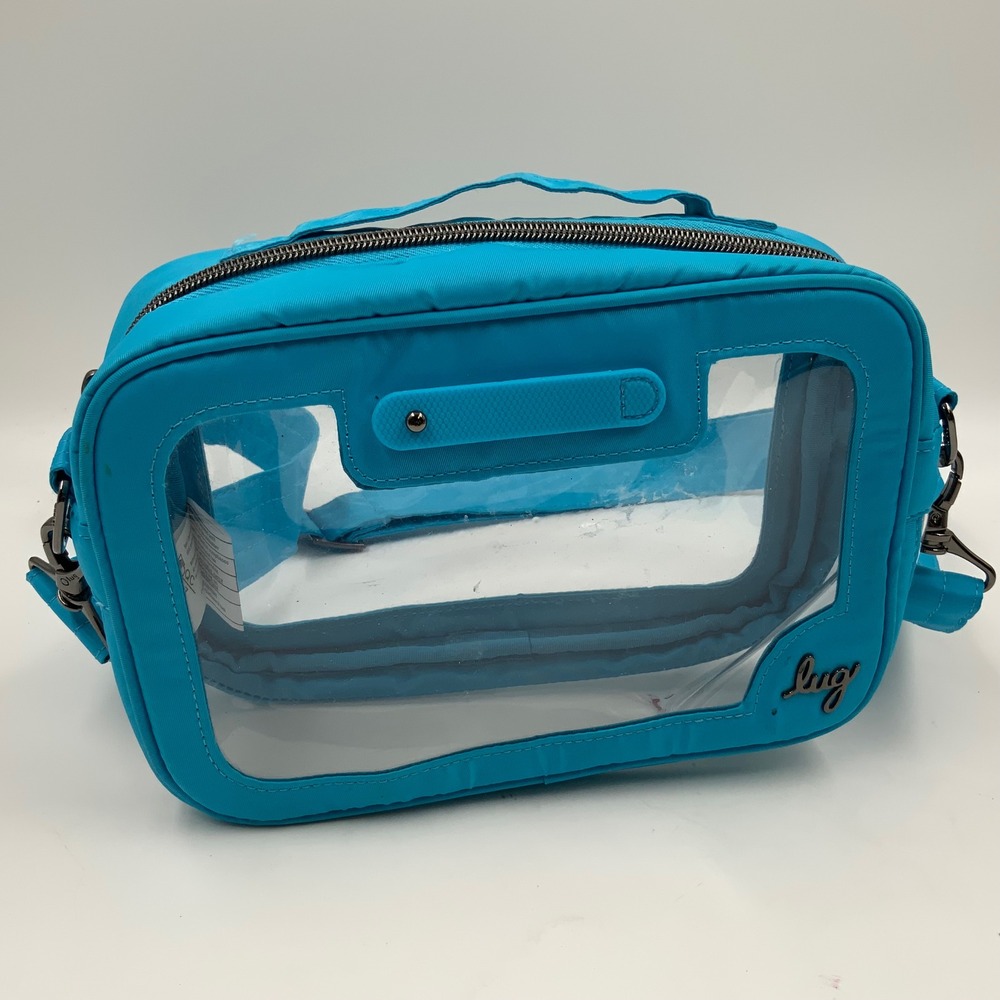 Lug Carriage Clear Crossbody Stadium Bag Turquoise Blue 1815-A
